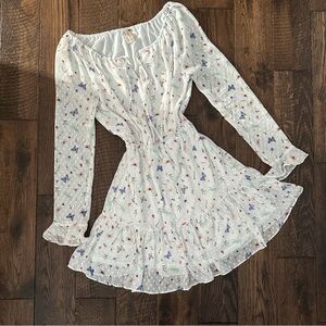 Divided H&M white butterfly dress
